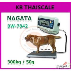 เครื่องชั่งน้ำหนักสัตว์เลี้ยง  300kg ละเอียด 50g NAGATA รุ่น BW-7842 เครื่องชั่งน้ำหนักสัตว์เลี้ยง  300kg ละเอียด 50g NAGATA รุ่น BW-7842