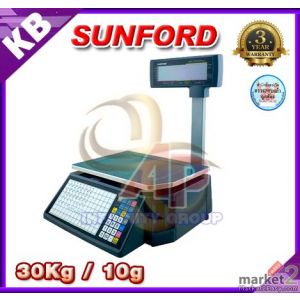 เครื่องชั่งแสดงคำนวณราคา 30kg SUNFORD รุ่น RLS-1100 พร้อม Build In Printer