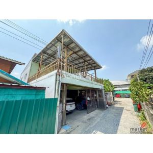 บ้านเดี่ยว 2 ชั้น สร้างเองเต็มพื้นที่ ใกล้วัดลาดปลาดุก บางใหญ่ นนทบุรี