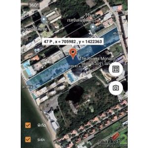  ขายที่ดินติดทะเลพัทยา   หาดจอมเทียน  ทำเลทอง ขนาด 8-3-25 ไร่