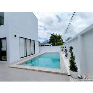 บ้านพูลวิลล่าสร้างใหม่ สไตล์โมเดิร์น หิ้วกระเป๋าพร้อมเข้าอยู่ หางดง