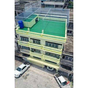 ตลาดบางกร่าง 500 ม.สะพานพระราม 5 อาคาร4.5 ชั้น 3 นอน 4 น้ำ ใกล้ 56ตร.วา. 400 ตร.