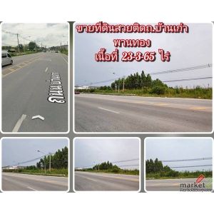 ขายที่ดินสวยราคาถูกชลบุรี บ้านเก่าพานทองถ.4เลน พื้นที่สีส้มและม่่วงลวย ติดถนนหลั