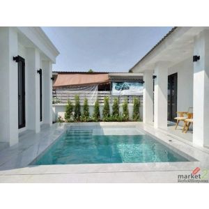 านพูลวิลล่าสไตล์ Modern Luxury ตกแต่งทันสมัย หางดง  