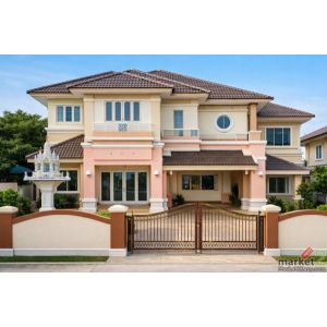 คฤหาสน์หรู 3 น้ำ 1 ครัว 67ตร.ว. พร้อมเฟอร์ฯ MRTไทรม้า 300 ม. บ้าน 2ชั้น 3-4นอน 4