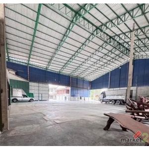 BR 1899 ให้เช่าโกดัง 900 ตรม.สูง 14 เมตร ไฟฟ้า 3 เฟส รองรับรถเทรลเลอร์และตู้คอนเ