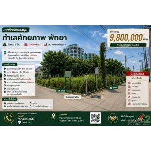 ขายที่ดินแปลงมุม ทำเลศักยภาพ พัทยา ติดถนน 2 ด้าน ผังเมืองสีแดง เหมาะพัฒนาโครงการ