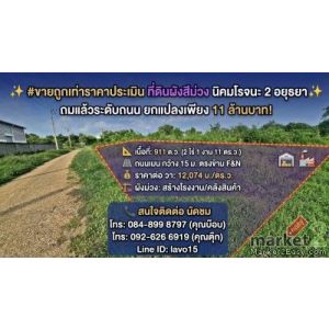 #ขายถูกเท่าราคาประเมิน ที่ดินผังสีม่วง 911 ตร.ว. นิคมโรจนะ 2 อยุธยา✨