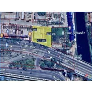 ขายที่ดินติดถนนใหญ่ ประชาอุทิศ-ห้วยขวางใกล้แยกเหม่งจ๋าย  ทำเลดีที่สุดในย่านนี้ เ