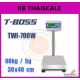 เครื่องชั่งดิจิตอลแบบวางพื้น 60kg แท่น 30x40cm. ยี่ห้อ T-BOSS รุ่น TWI-700W 