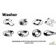 Spring lock washer, Curved washer, Locking edge washer, Toothed  washer