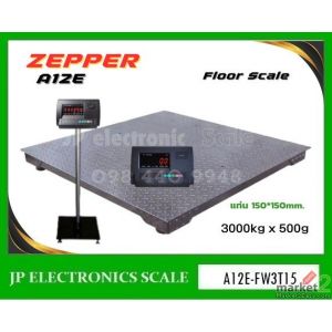เครื่องชั่งวางพื้น3000kg ละเอียด500g ยี่ห้อ ZEPPER รุ่น A12E-FW3T15 