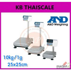 เครื่องชั่งสแตนเลสกันน้ำแบบวางพื้น (AND) HW - 10KGL