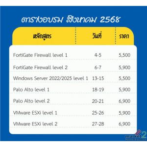 หลักสูตรอบรม VMware vSphere Level 1 คลิ๊กที่นี้