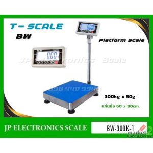 เครื่องชั่งตั้งพื้น300kg ยี่ห้อ T-SCALE รุ่น BW ขนาดแท่นชั่ง 60x80cm.