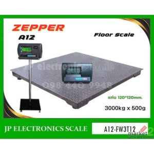 เครื่องชั่งวางพื้น3000kg ยี่ห้อ ZEPPER รุ่น A12-FW3T12 