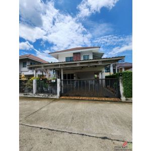 ขาย/ให้เช่าถูกมาก! บ้านเดี่ยว 2 ชั้น อ.หางดง จ.เชียงใหม่ ต่อเติมโรงจอดรถหน้าบ้าน