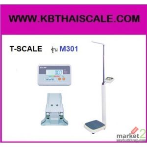 เครื่องชั่งน้ำหนักพร้อมวัดส่วนสูง 200kg วัดส่วนสูง 90 - 200 cm TSCALE รุ่น M301