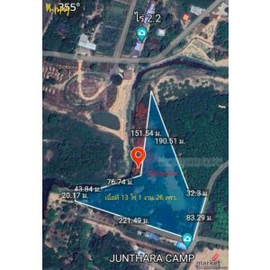 ขายที่ดินพร้อมสิ่งปลูกสร้างพื้นที่13ไร่1งาน 26 ตร.ว.ติดลำธารวิวภูเขาธรรมชาติสุด 