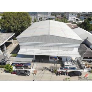 ให้เช่าโกดังพร้อมสำนักงาน 290 ตรว. 1,300 ตรม. ถนนรามอินทรา ใกล้ทางด่วน เข้าได้ทั