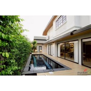 พูลวิลล่าสวย หลังติดริมน้ำ พร้อมเรือนรับรอง สันทราย 