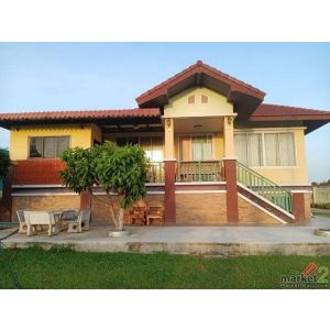 ขายบ้านเดี่ยว ยกพื้นสูง บ้านหลังใหญ่บรรยากาศดี  ทุ่งกลม-ตาลหมัน