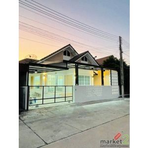 บ้านแฝดชั้นเดียวรีโนเวทพร้อมอยู่  ม.อยู่สบายริมน้ำ (ฝั่งนิคมอมตะนคร) พื้นที่  36