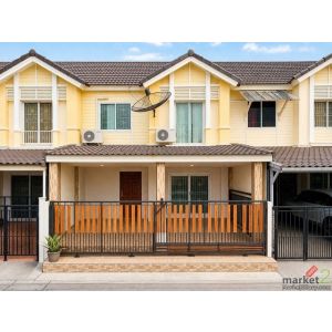 ทาวน์เฮ้าส์ 2ชั้น 3นอน 2น้ำ ม.รังสิต 1.88กม. ใกล้รถไฟฟ้าสายสีแดง หลักหก 600ม. โป