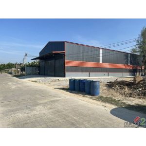  ให้เช่าโกดังสร้างใหม่ 400 ตารางเมตร ทำเลดีรถใหญ่เข้าได้ ใกล้แมคโคร นครปฐม