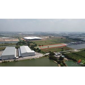  ที่ดิน7ไร่ 94.4 ตรว. ถนนคลองส่งน้ำสุวรรณภูมิ พื้นที่สีเหลือง เหมาะสำหรับสร้างโก