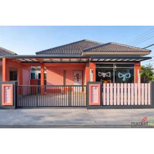 ให้เช่าบ้านเดี่ยว 2นอน ศรีมหาโพธิ 1น้ำ 304 อบต.ท่าตูม 950ม. ต่อเติมหลังคาโรงจอดร