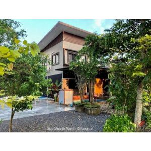 บ้านพักตากอากา สไตล์ลอฟ์ท น้ำไม่ท่วม เป็นส่วนตัว หางดง