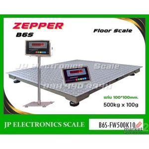 เครื่องชั่งวางพื้น500kg เครื่องชั่ง500kg*100g ยี่ห้อ ZEPPER รุ่น B6S-500K