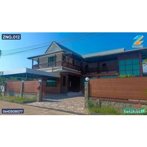 บ้านเดี่ยว 2 ชั้น 100 ตารางวา โครงสร้างกึ่งไม้สักกึ่งปูน สภาพบ้านใหม่  ผาสิงห์ เ