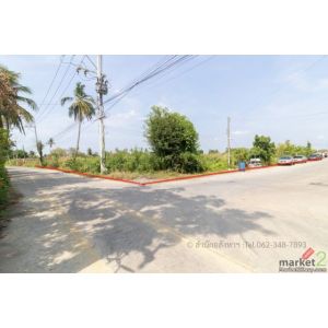 ขายที่ดินทำเลทอง ต.คลองใหม่ สามพราน นครปฐม ติดถนน 2 ด้าน