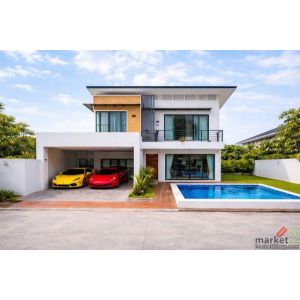 เพชรเกษม69 สารสาสน์วิเทศบางบอน 300 ม. ลัดดารมย์ คฤหาสน์ 2ช้ัน Pool Villa  5-6นอน