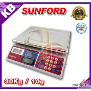 ตาชั่งคำนวนราคา 30kg ความละเอียด 10g ผ่านการตรวจรับรอง