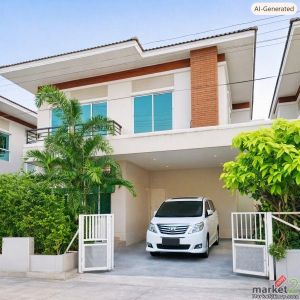 ลำลูกกาคลอง2 สะพานใหม่ เซียร์รังสิต  BTSคูคต 2.19กม. บ้านเดี่ยว2ชั้น 200 ตร.ม. 4