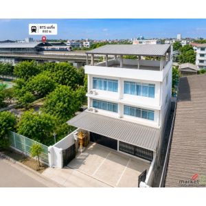 ใกล้ BTSแบริ่ง 850 ม. 540 ตร.ม. ถ.สุขุมวิท107  โฮมออฟฟิศให้เช่า 2 คูหา 3.5ชั้น พ