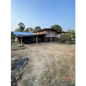 พร้อมโอนบ้านไม้ยกพื้นสูงค่ายระจันเมืองสิงห์ 262 ตารางวา จังหวัดสิงห์บุรี   ต.โพท
