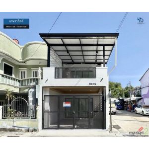 lN-142 ขายทาวน์เฮ้าส์ 2 ชั้น หลังมุม มบ.เกษราวิลล์ พระราม5 - บางกรวย พื้นที่ 16 