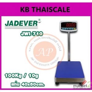 เครื่องชั่งดิจิตอลตั้งพื้น100kg แท่นชั่ง 40x50cm ยี่ห้อ JADEVER รุ่น JWI-710