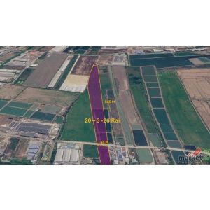 ขายที่ดินผังสีม่วง บางบ่อ สมุทรปราการ 20.3 ไร่ สำหรับโรงงาน โกดัง คลังสินค้า