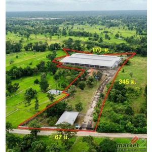 ขาย โกดัง-โรงงาน วารินชำราบ อุบลราชธานี  19 ไร่ 1 งาน 21 ตร.ว