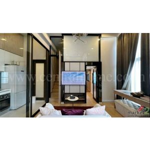 ขายด่วน คอนโด ชีวาทัย เรสซิเดนซ์ อโศก ห้องริม Loft Type Built-in ราคาถูก