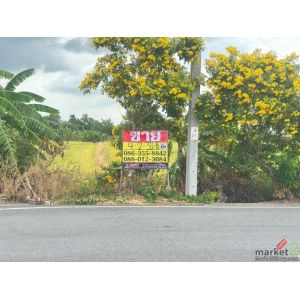 ขายที่ดิน 4-2-38 ไร่  ตรงข้าม กศน. ตำบลคลองข่อย นนทบุรี  ถนน 345-ราชพฤกษ์ ปากเกร