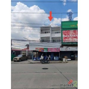 ขายอาคารพาณิชย์ 3 ชั้น 2คูหา พร้อมลานเก็บสินค้า 176 ตร.ว. ติดถนนใหญ่ 8 เลน ปทุมส