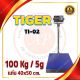 เครื่องชั่งตั้งพื้น 100kg แท่นชั่ง40x 50cm ยี่ห้อ Tiger รุ่น TI–02