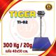 เครื่องชั่งตั้งพื้น 300kg แท่นชั่ง40x 50cm. ยี่ห้อ Tiger รุ่น TI–02  (Bluetooth)