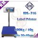 เครื่องชั่งน้ำหนักตั้งพื้น 100kg SDS รุ่น IDS716 มี Built-In Printer